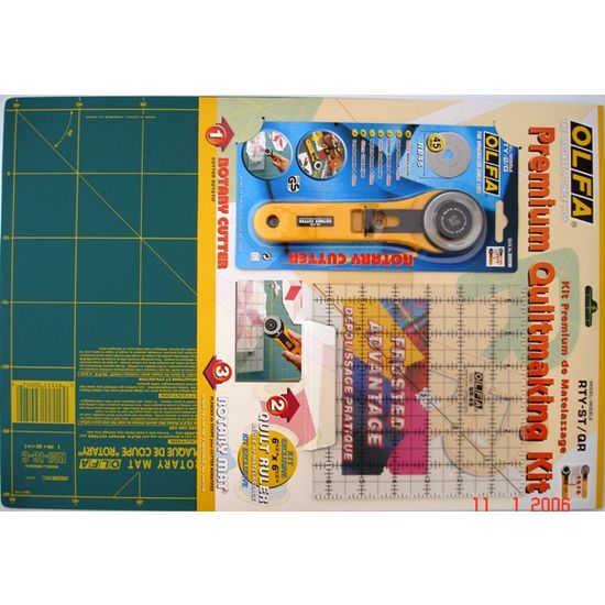OLFA Quilting Kit With Rotary Cutter&rule & Mat